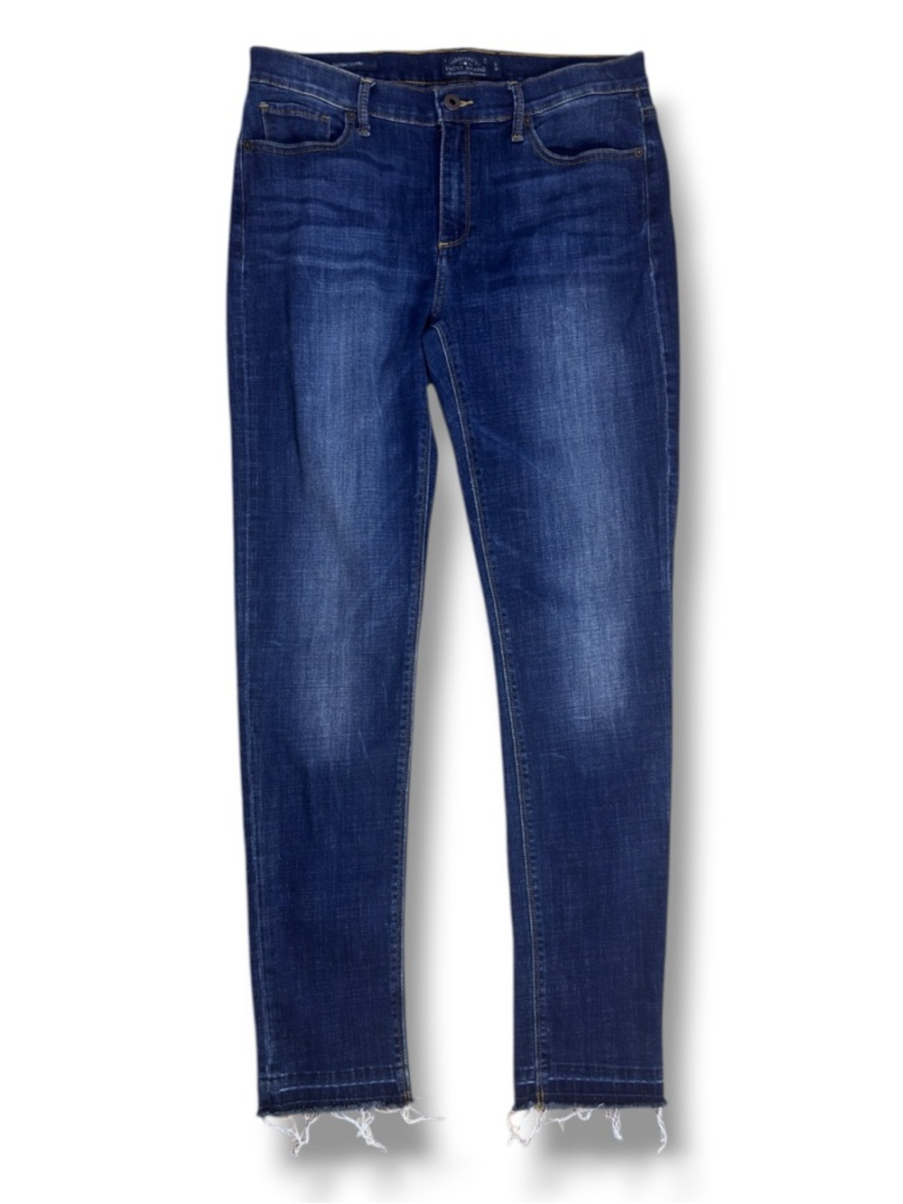 Lucky Brand Indigo Brooke Skinny Jeans with Frayed Hem